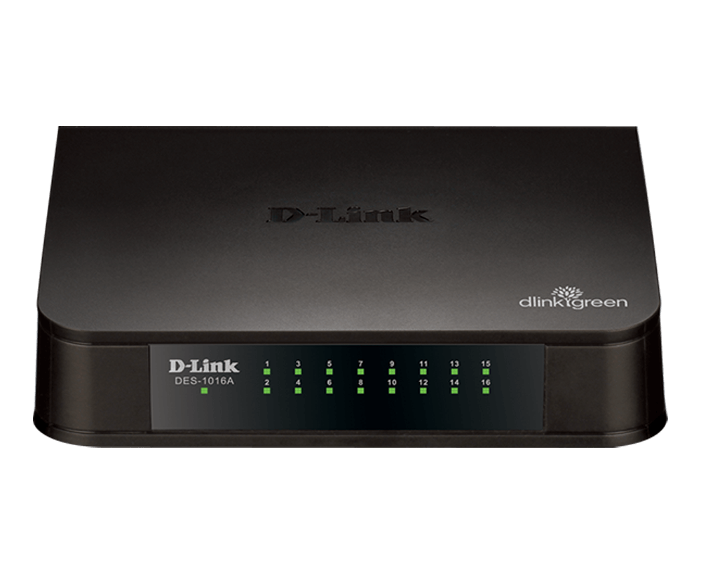 D-Link DES-1016A NON POE 16-PORT FAST ETHERNET SWITCH, 10/100Mbps, UNMANAGED - KUN TRADER