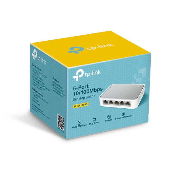 TP-LINK TL-SF1005D 5-PORT FAST ETHERNET UNMANAGED SWITCH (NON POE+NON GIGA+5 PORT SWITCH) - KUN TRADER