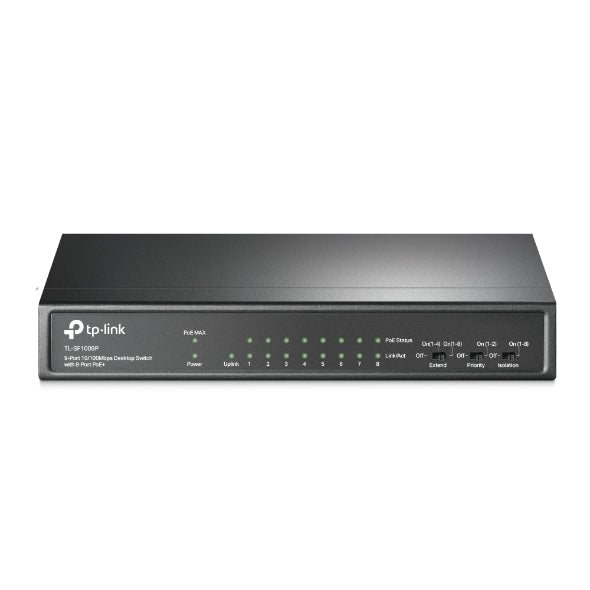 TP-LINK TL-SF1009P 9-PORT FAST ETHERNET POE UNMANAGED SWITCH - KUN TRADERS