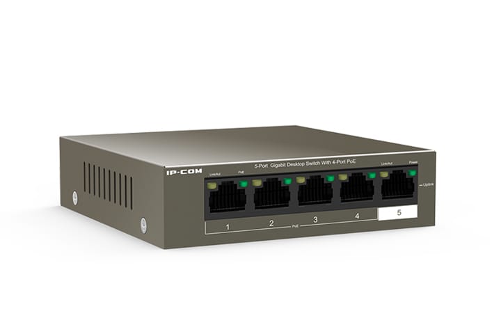IP-COM G1105P-4-63W 5-PORT 1000MBPS GIGABIT PoE SWITCH WITH 1 UPLINK PORT, 63W - KUN TRADERS