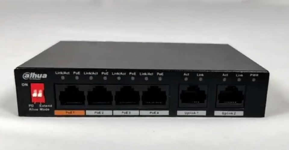DAHUA DH-PFS3006-4ET-60 6-PORT 10/100Mbps UNMANAGED DESKTOP SWITCH WITH 4 POE PORTS - KUN TRADERS