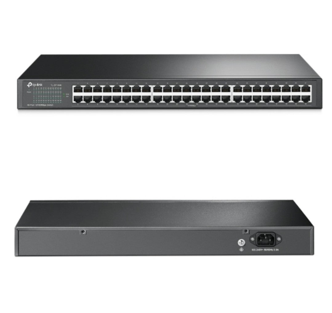 TP-LINK TL-SF1048 48-PORT FAST ETHERNET NON POE UNMANAGED SWITCH - RACKMOUNT - KUN TRADERS