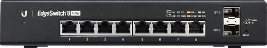Ubiquiti ES-8-150W 8-Port Managed PoE+ Gigabit Switch with SFP, - KUN TRADER