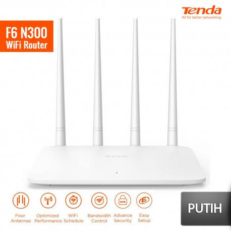 TENDA F6 4 ANTENNA WIRELESS ROUTER - KUN TRADERS