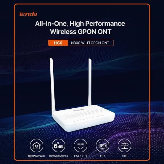 TENDA HG6 N300 Wi-Fi ROUTER GPON ONT - KUN TRADERS