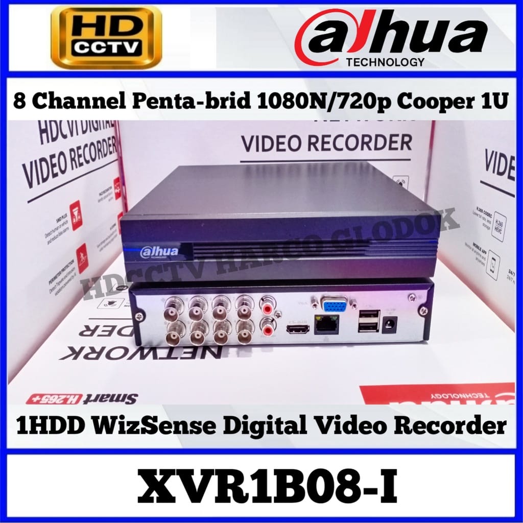 DAHUA 8 CHANNEL 2MP SUPPORTED XVR1B08-I PENTA-BRID 1080N/720P DIGITAL VIDEO RECORDER - KUN TRADERS