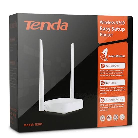 TENDA N301 WIRELESS 2 ANTENNA N300 Wi-Fi ROUTER - KUN TRADERS
