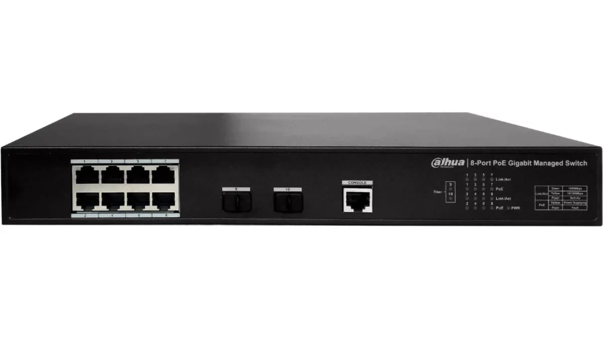 DAHUA DH-PFS4210-8GT-150 8-PORT POE GIGABIT MANAGED SWITCH - KUN TRADERS