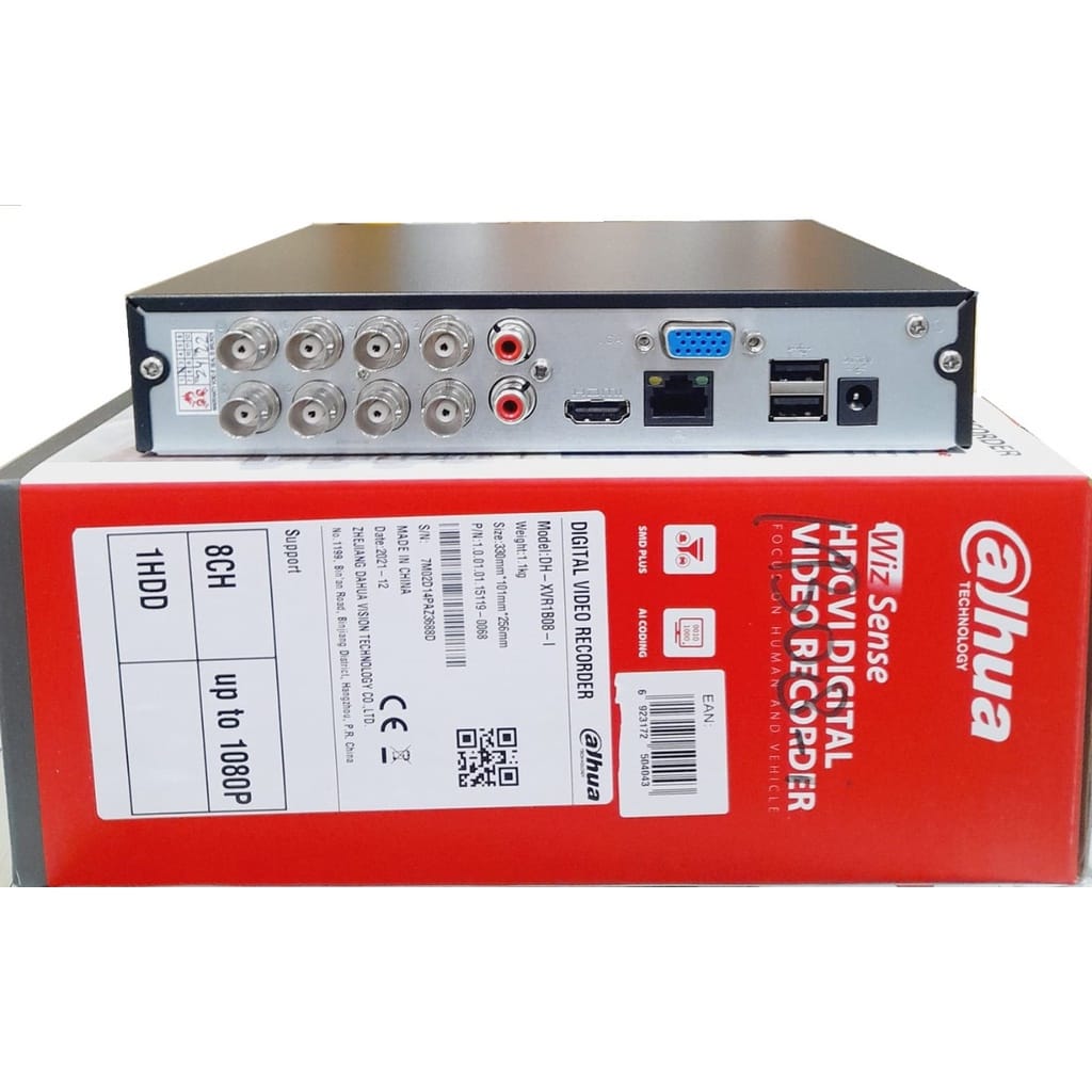 DAHUA 8 CHANNEL 2MP SUPPORTED XVR1B08-I PENTA-BRID 1080N/720P DIGITAL VIDEO RECORDER - KUN TRADERS
