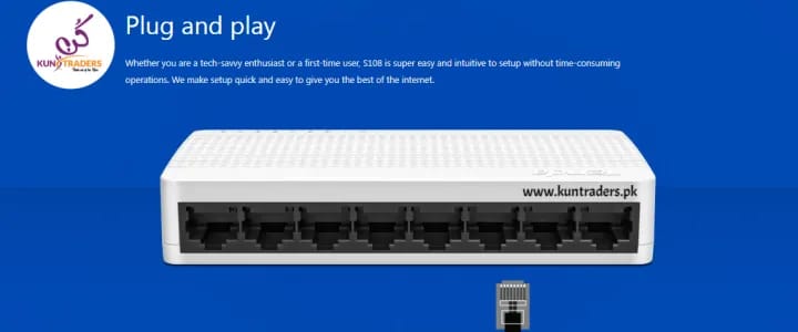 TENDA S108 - 8 PORT ETHERNET NON POE 10/100 SWITCH - KUN TRADERS