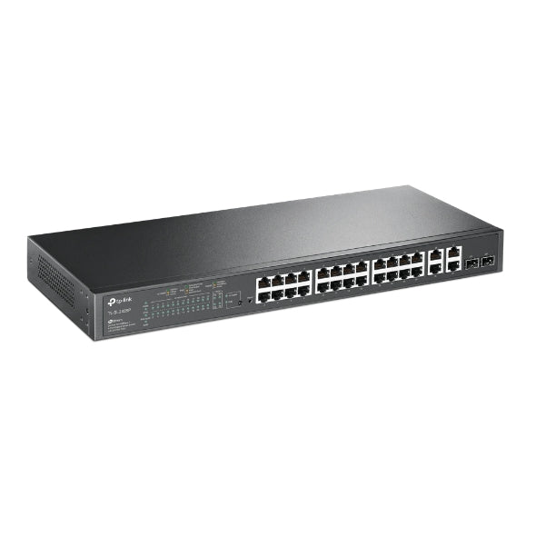 TP-LINK TL-SL2428P 24-PORT PoE 10/100Mbps + 4 GIGABIT UPLINK PORTS MANAGED SWITCH - KUN TRADERS