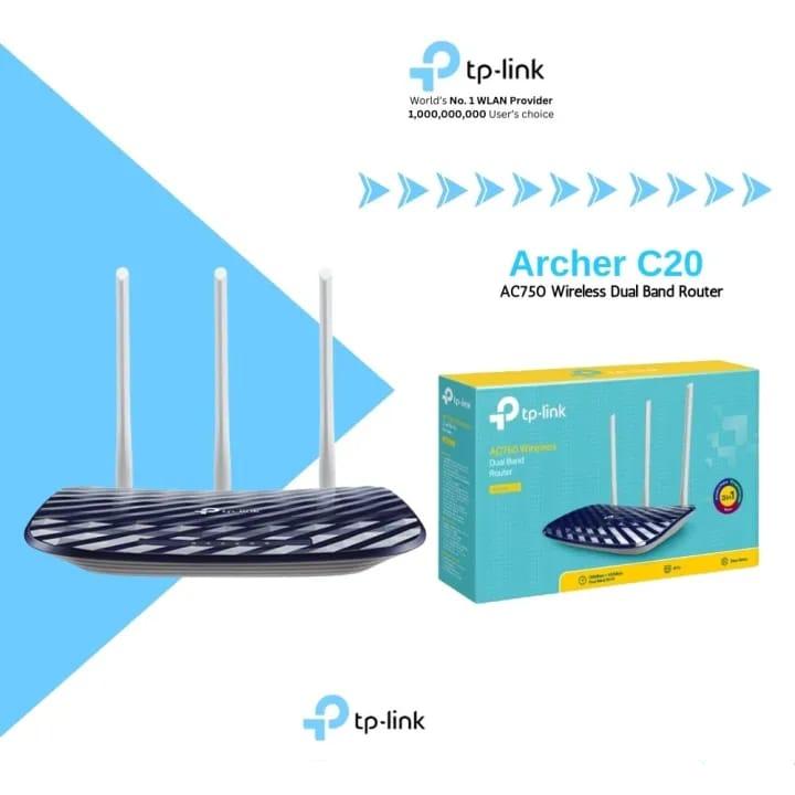 TP- LINK ARCHER C20 AC750 WIRELESS DUAL BAND ROUTER - KUN TRADERS