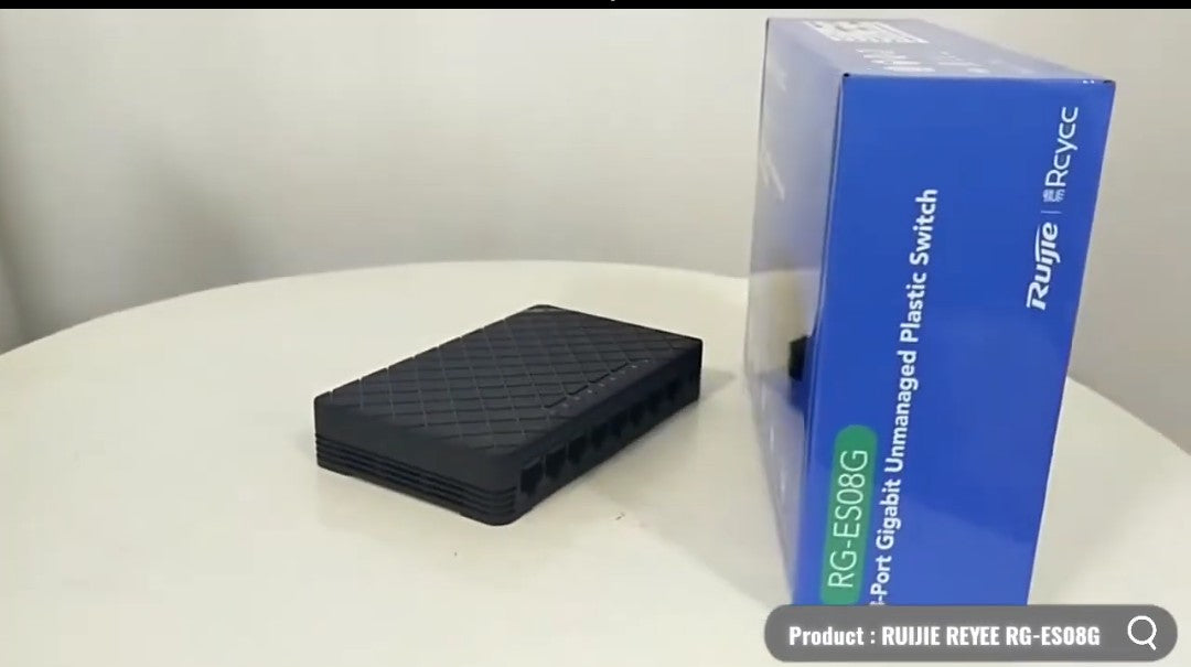 RUIJIE RG-ES08G 8-PORT GIGABIT ETHERNET SWITCH, UNMANAGED, PLUG AND PLAY - KUN TRADERS