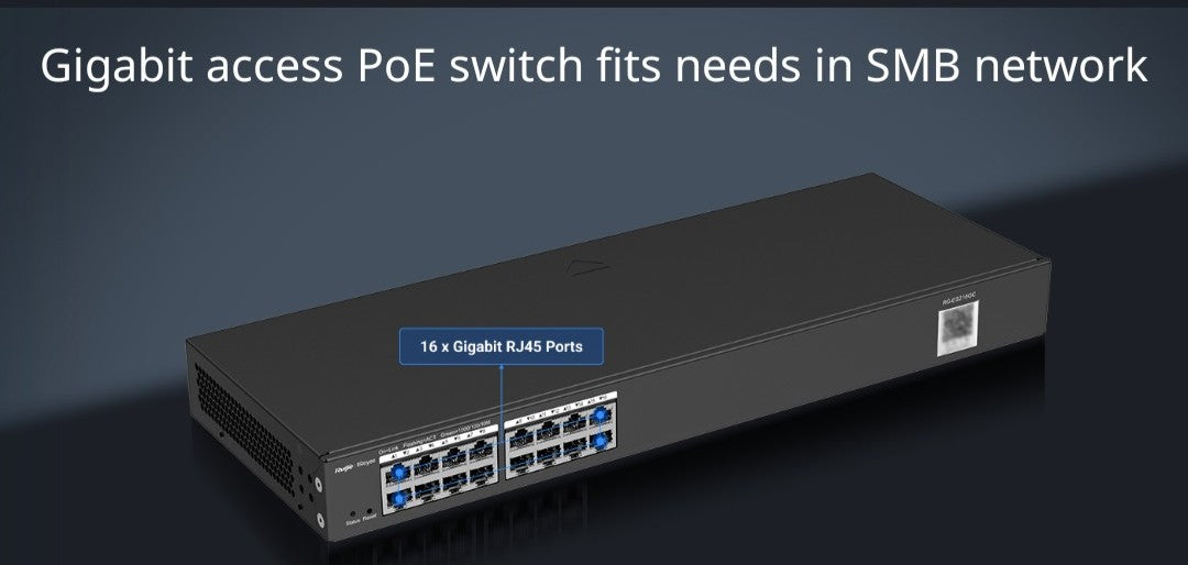RUIJIE RG-ES216GC 16-PORT MANAGED GIGABIT ETHERNET SWITCH - KUN TRADERS