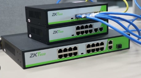 ZKT PE162-200-C 16-PORT POE SWITCH 10/100MBPS + 2 UPLINK, 1 SFP PORT, 200W- KUN TRADERS