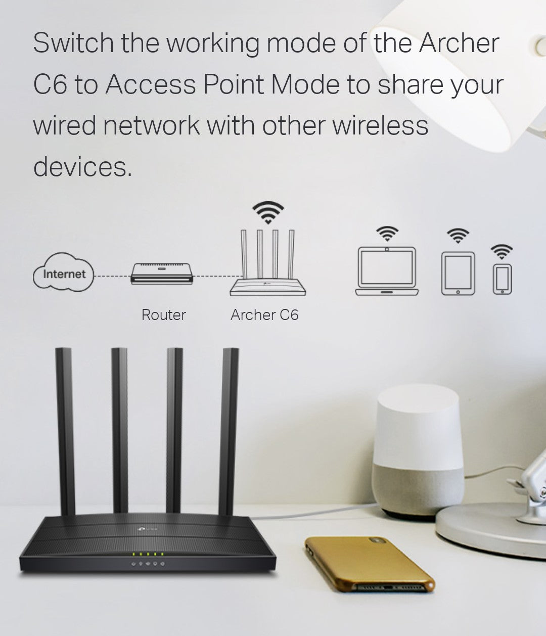 TP-LINK ARCHER C6 AC1200 WIRELESS MUMIMO GIGIABIT ROUTER - KUN TRADERS