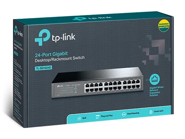 TP-LINK 24-PORT NON POE GIGABIT SWITCH (TL-SG1024D) - RACKMOUNT DESIGN- KUN TRADERS