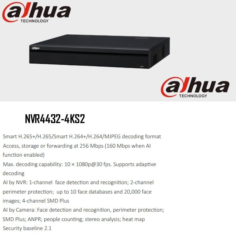DAHUA 32 CHANNEL DHI-4432-4KS2 - KUN TRADERS