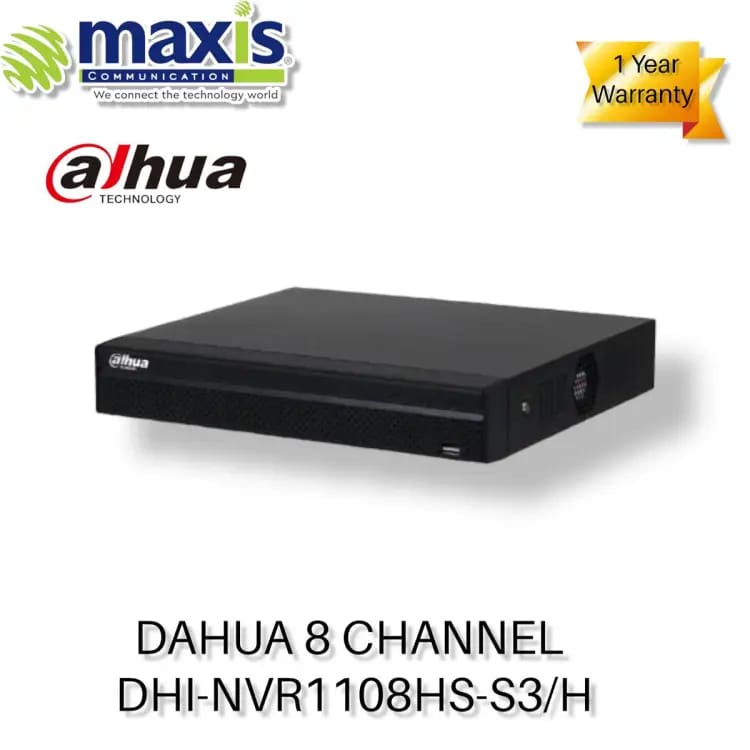 DAHUA 8 CHANEL DIGITAL VIDEO RECORDER DHI-NVR1108HS-S3/H - KUN TRADERS