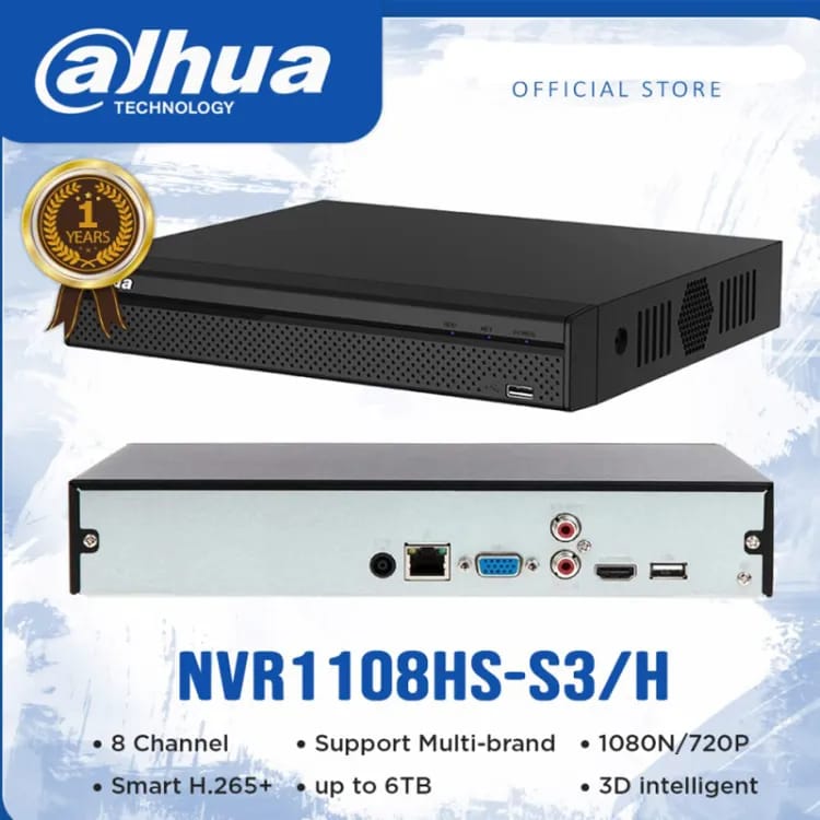 DAHUA 8 CHANEL DIGITAL VIDEO RECORDER DHI-NVR1108HS-S3/H - KUN TRADERS