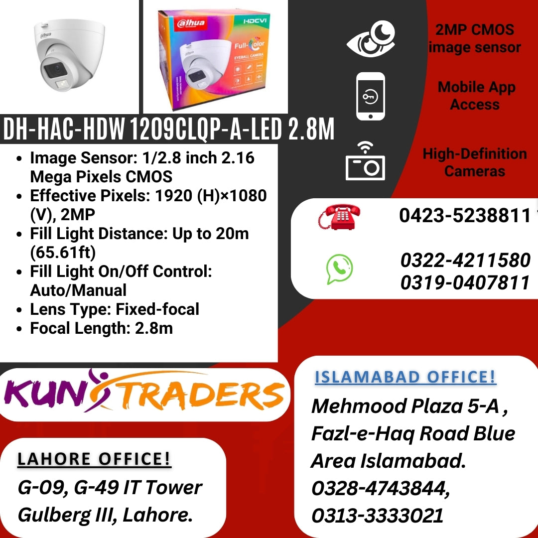 Dahua DH-HAC-HDW 1209CLQP-A-LED 2.8M