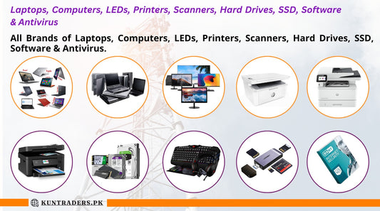 LAPTOPS, COMPUTERS, LEDs, PRINTERS, SCANNERS, HARD DRIVES, SSD, SOFTWARE & ANTI-VIRUS