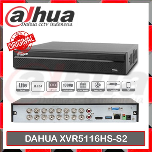 DAHUA 16 CHANNEL UPTO 5MP SUPPORTED XVR-5116HS-S2 - KUN TRADERS