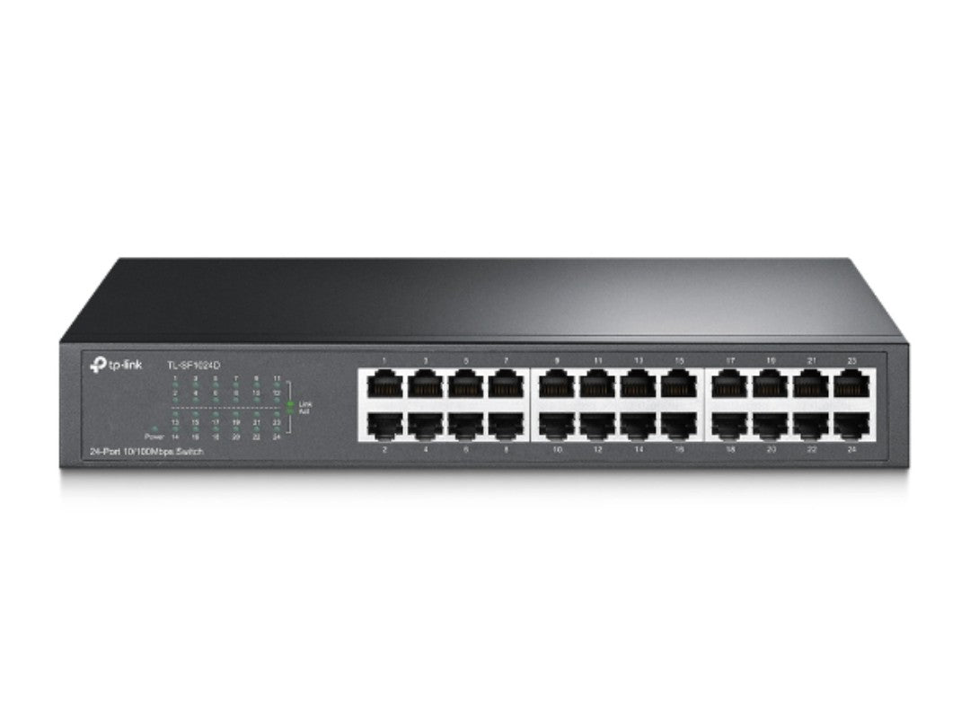 TP-LINK UNMANAGED/NON POE 24-PORT FAST ETHERNET RACKMOUNT SWITCH TL-SF1024D - KUN TRADERS