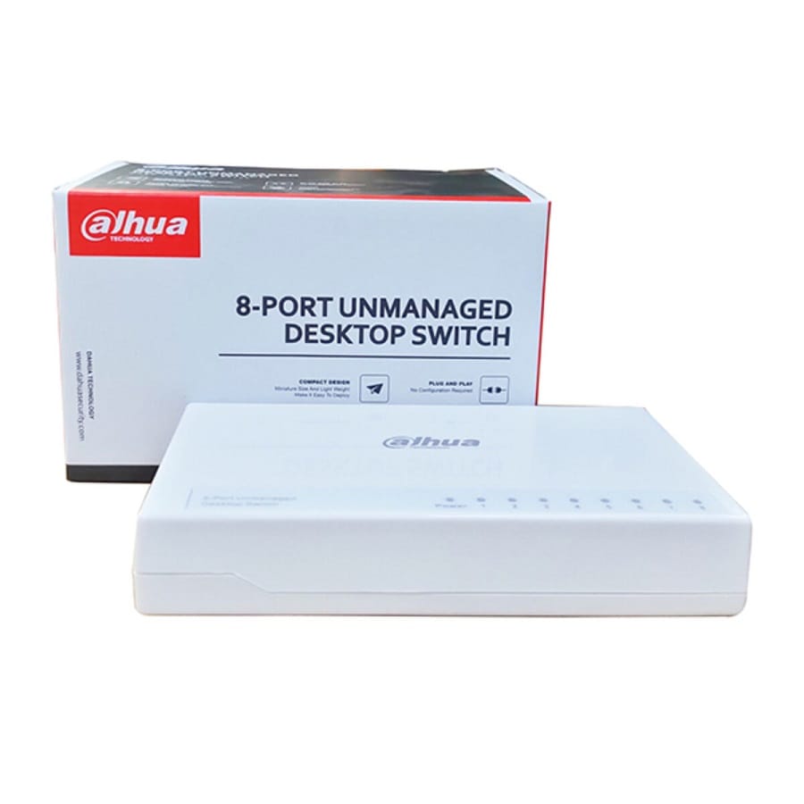 DHAUA DH-PFS3008-8ET-L 8 PORT DESKTOP FAST ETHERNET SWITCH 10/100 DE - KUN TRADERS