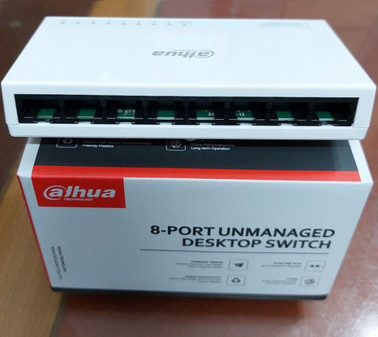 DHAUA DH-PFS3008-8ET-L 8 PORT DESKTOP FAST ETHERNET SWITCH 10/100 DE - KUN TRADERS