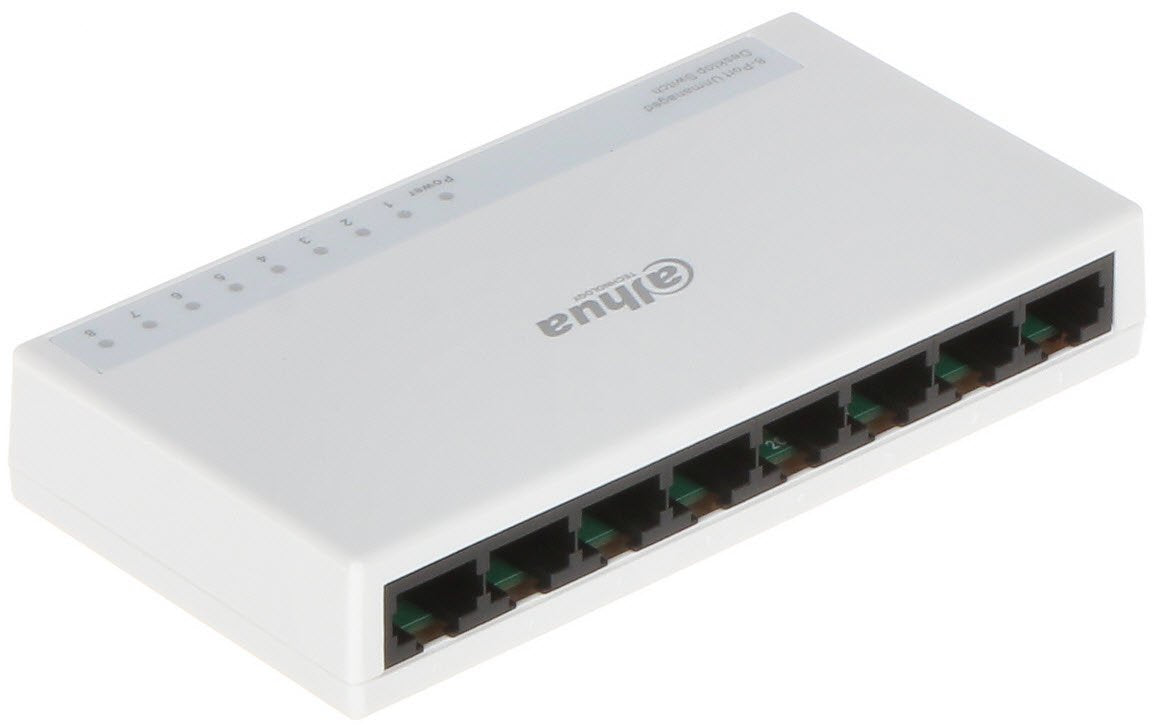 DHAUA DH-PFS3008-8ET-L 8 PORT DESKTOP FAST ETHERNET SWITCH 10/100 DE - KUN TRADERS