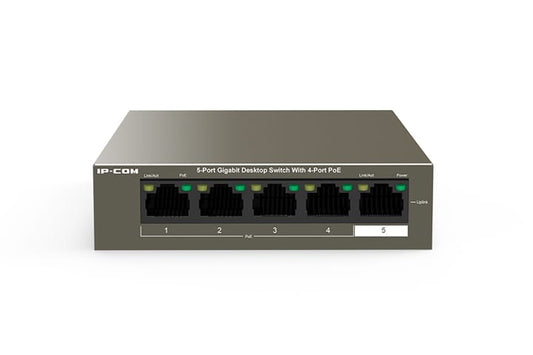 IP-COM G1105P-4-63W 5-PORT 1000MBPS GIGABIT PoE SWITCH WITH 1 UPLINK PORT, 63W - KUN TRADERS