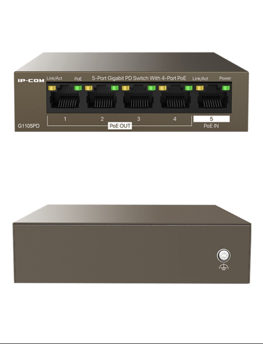 IP-COM 5-PORT GIGABIT PoE++ SWITCH G1105PD - 60W POWER, 1000MBPS, CMPACT DESIGN - KUN TRADERS
