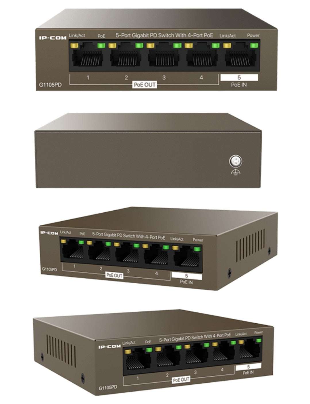 IP-COM 5-PORT GIGABIT PoE++ SWITCH G1105PD - 60W POWER, 1000MBPS, CMPACT DESIGN - KUN TRADERS