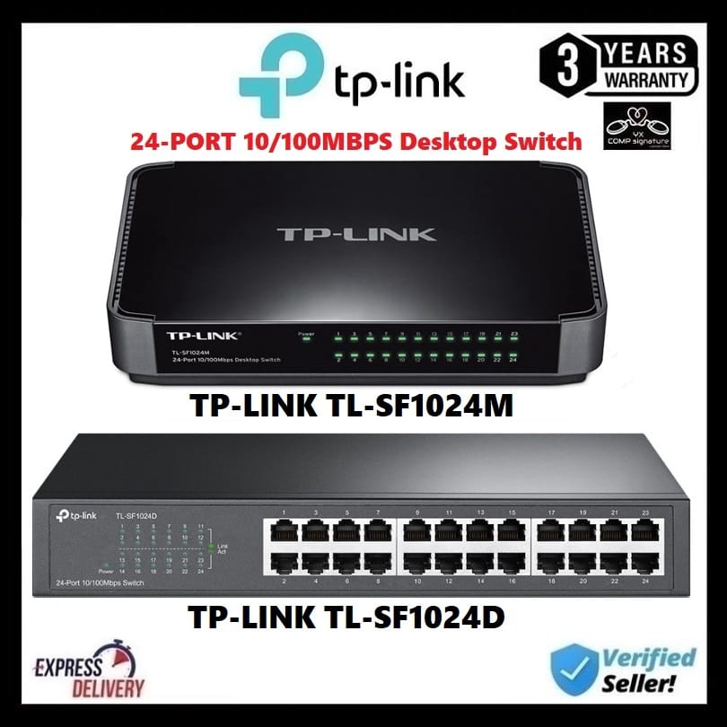 TP-LINK TL-SF1024M 24-PORT 10/100Mbps FAST ETHERNET UNMANAGED SWITCH- KUN TRADERS