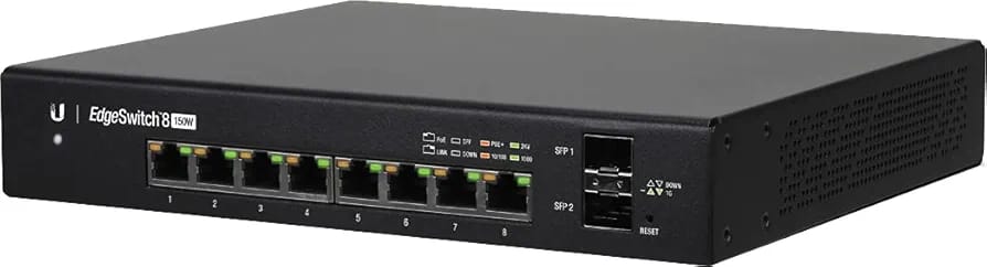 Ubiquiti ES-8-150W 8-Port Managed PoE+ Gigabit Switch with SFP, - KUN TRADER