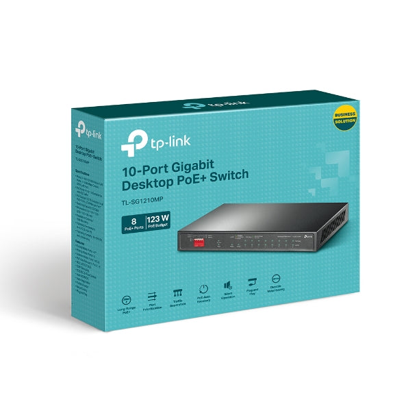 TP-INK TL-SG1210MP 10-PORT GIGABIT POE+ MANAGED SWITCH - KUN TRADERS
