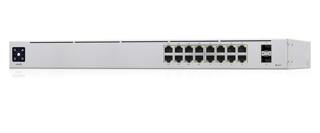 Ubiquiti UniFi USW 16-Port PoE+ Layer 2 Switch with Touch Display - KUN TRADER
