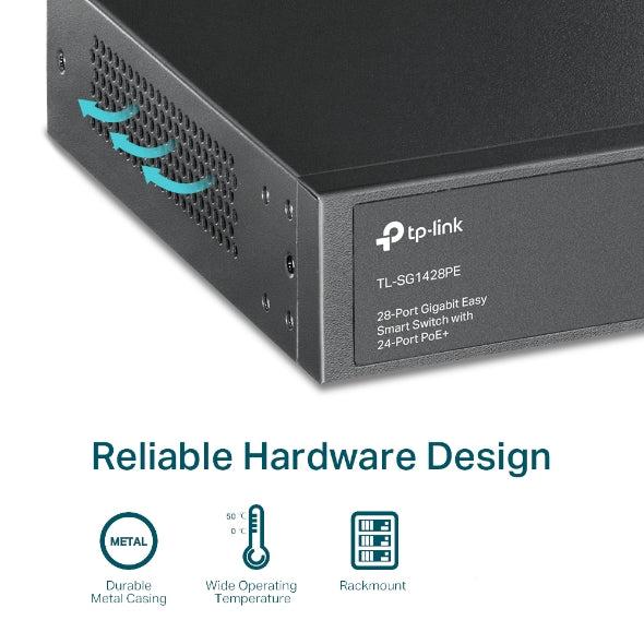 TP-LINK 28-PORT POE+ GIGABIT MANAGED SWITCH (TL-SG1428PE) - KUN TRADERS