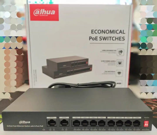 DAHUA DH-PFS3010-8ET-65 10-PORT FAST ETHERNET SWITCH wITH 8-PORT PoE - KUN TRADER