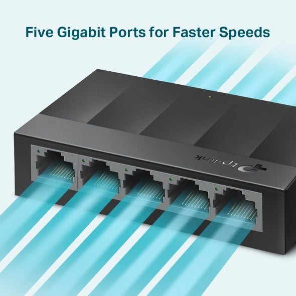 TP-LINK LS1005 5-PORT GIGABIT UNMANAGED NETWORK SWITCH - KUN TRADERS