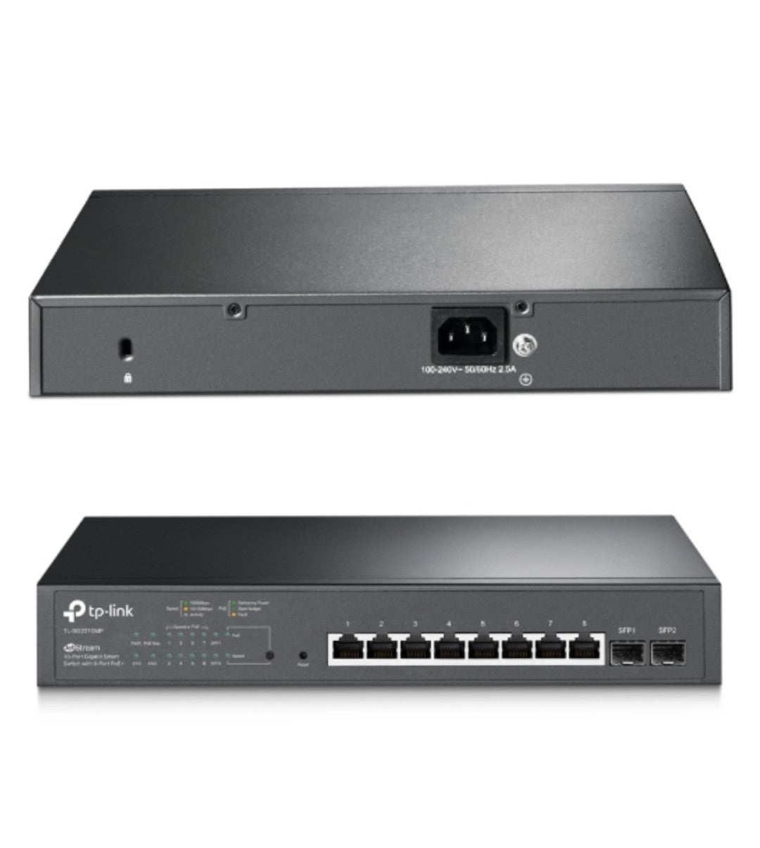 TP-LINK TL-SG2210MP JETSTREAM 8-PORT GIGABIT POE MANAGED SWITCH & 2 SFP PORTS- KUN TRADERS