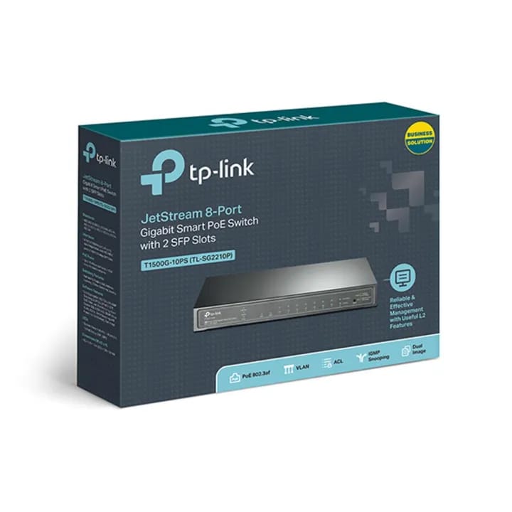 TP-LINK TL-SG2210P 8-PORT GIGABIT POE MANAGED SWITCH WITH 2 SFP SLOTS - KUN TRADERS