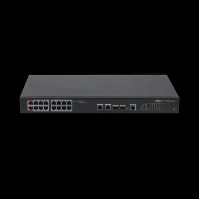 DAHUA  ETHERNET SWITCH: 18-PORT, Managed, 16-Port PoE DH-PFS4218-16ET-190 - KUN TRADERS