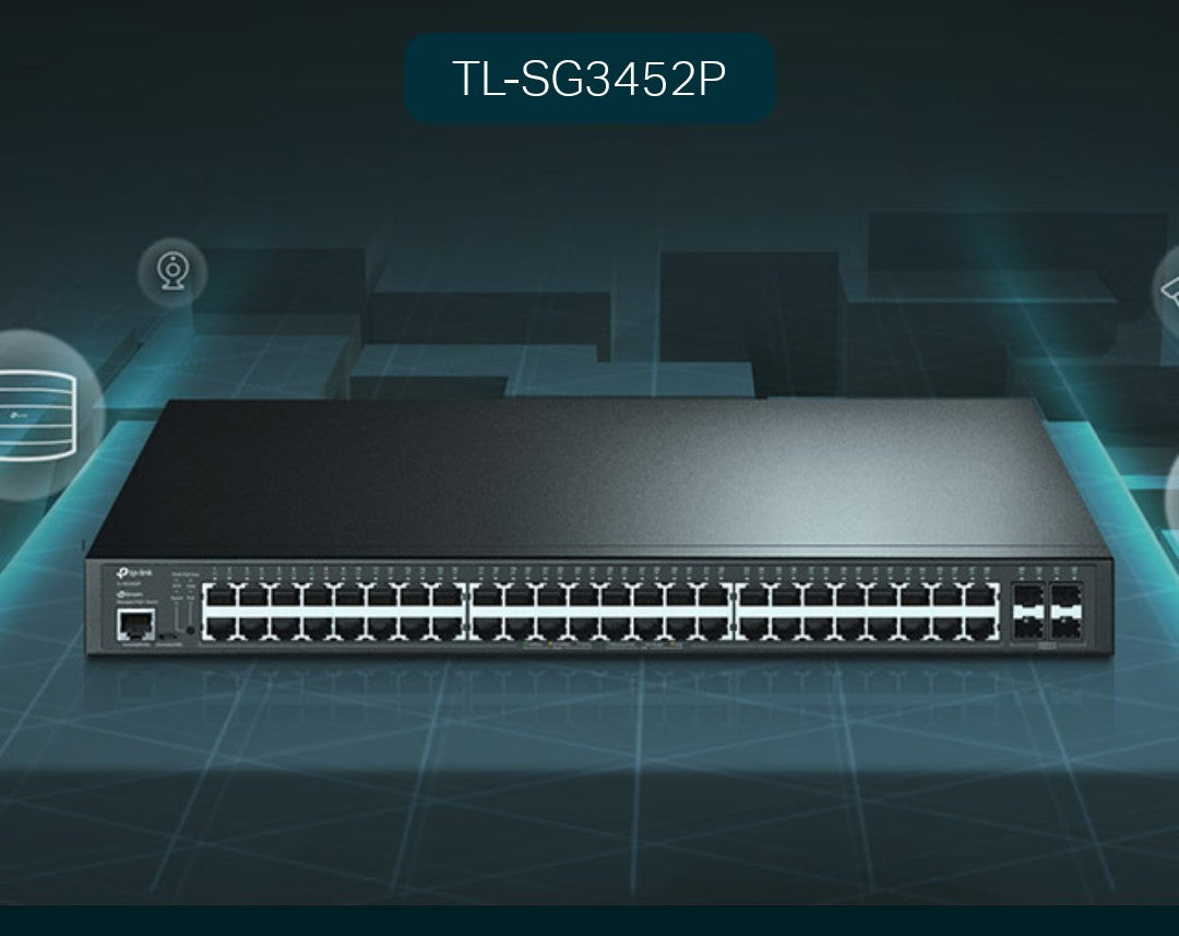 TP-LINK TL-SG3452P JETSTREAM 52-PORT GIGABIT SWITCH 48 PORT POE+ 4 SFP SLOTS MANAGED SWITCH - KUN TRADERS
