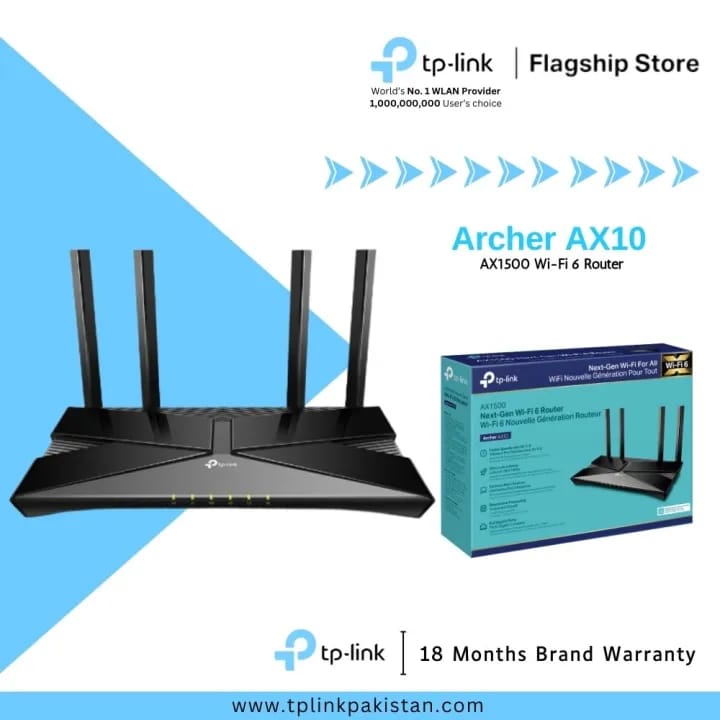 TP LINK ARCHER AX10 AX1500 NEXT-GEN WiFi 6 ROUTER- KUN TRADERS