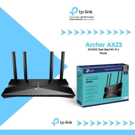 TP LINK ARCHER AX23 AX1800 Mbps SPEED DUAL BAND WiFi 6 ROUTER- KUN TRADERS