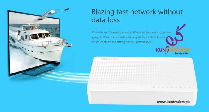 TENDA S108 - 8 PORT ETHERNET NON POE 10/100 SWITCH - KUN TRADERS