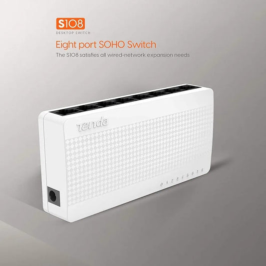 TENDA S108 - 8 PORT ETHERNET NON POE 10/100 SWITCH - KUN TRADERS