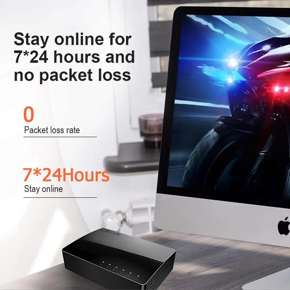 TENDA SG105, 5 PORT POE GIGABIT DESKTOP SWITCH  - KUN TRADERS
